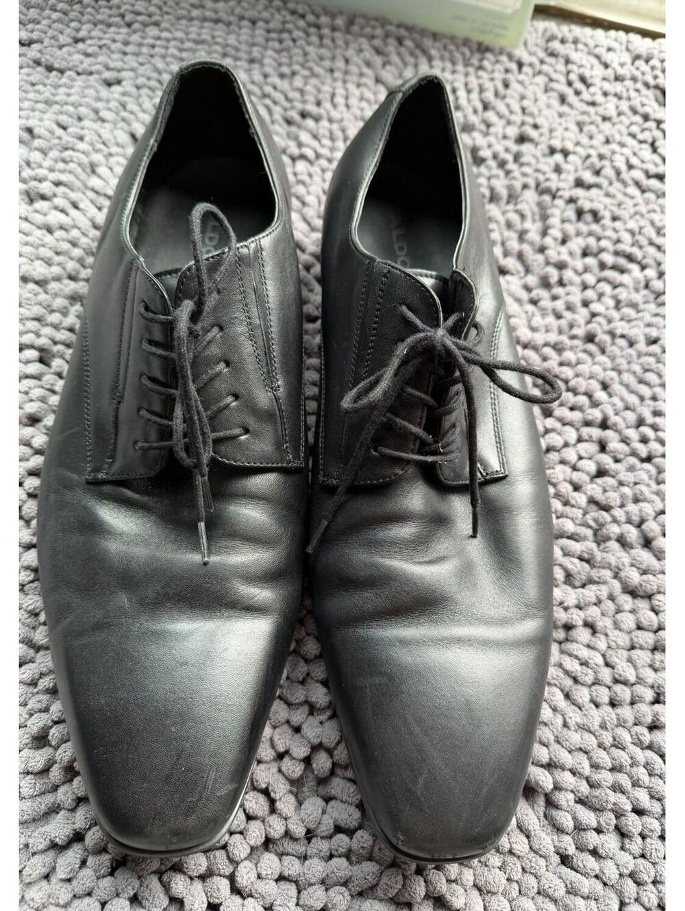 ALDO Men's Lewistown Plain Toe Leather Oxfords - Black, Size 12